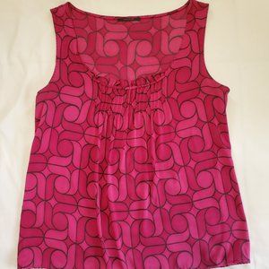 Beautiful Silk Elie Tahari Blous w/Graphic Modern Print-Women's Medium